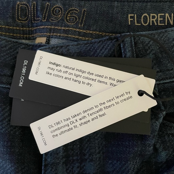 DL1961 Instasculpt Florence Women's Dark Blue Patterned Jeans - Picture 16 of 16